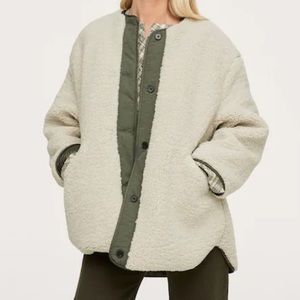 MANGO Faux shearling mixed jacket